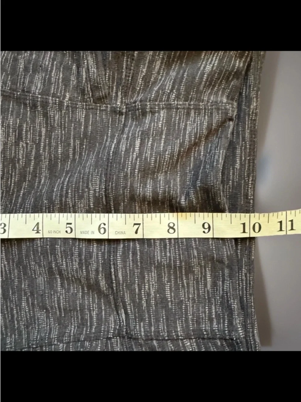 ATHLETA Leggings Womens Small Gray Black Space Dyed Metro Mid Rise Back Pockets